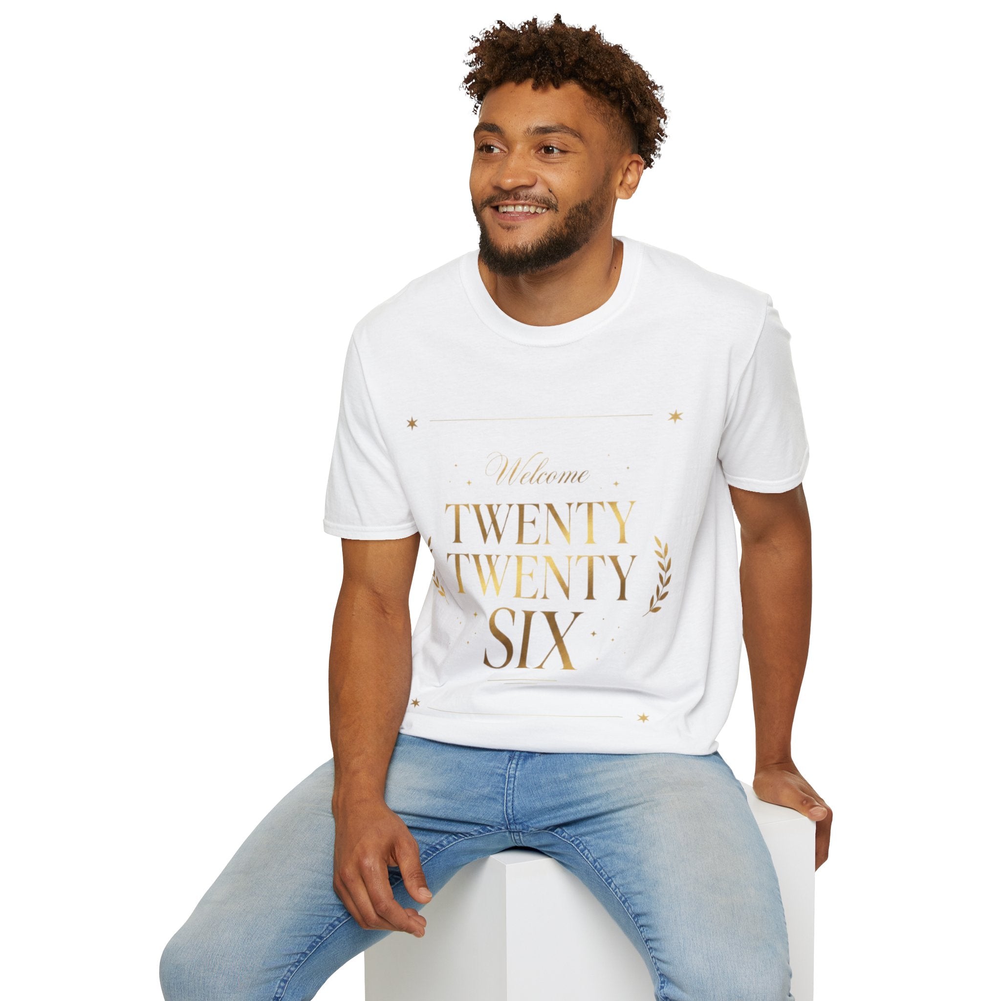 Trendy Urban 'Twenty Twenty Six' Gold Tee
