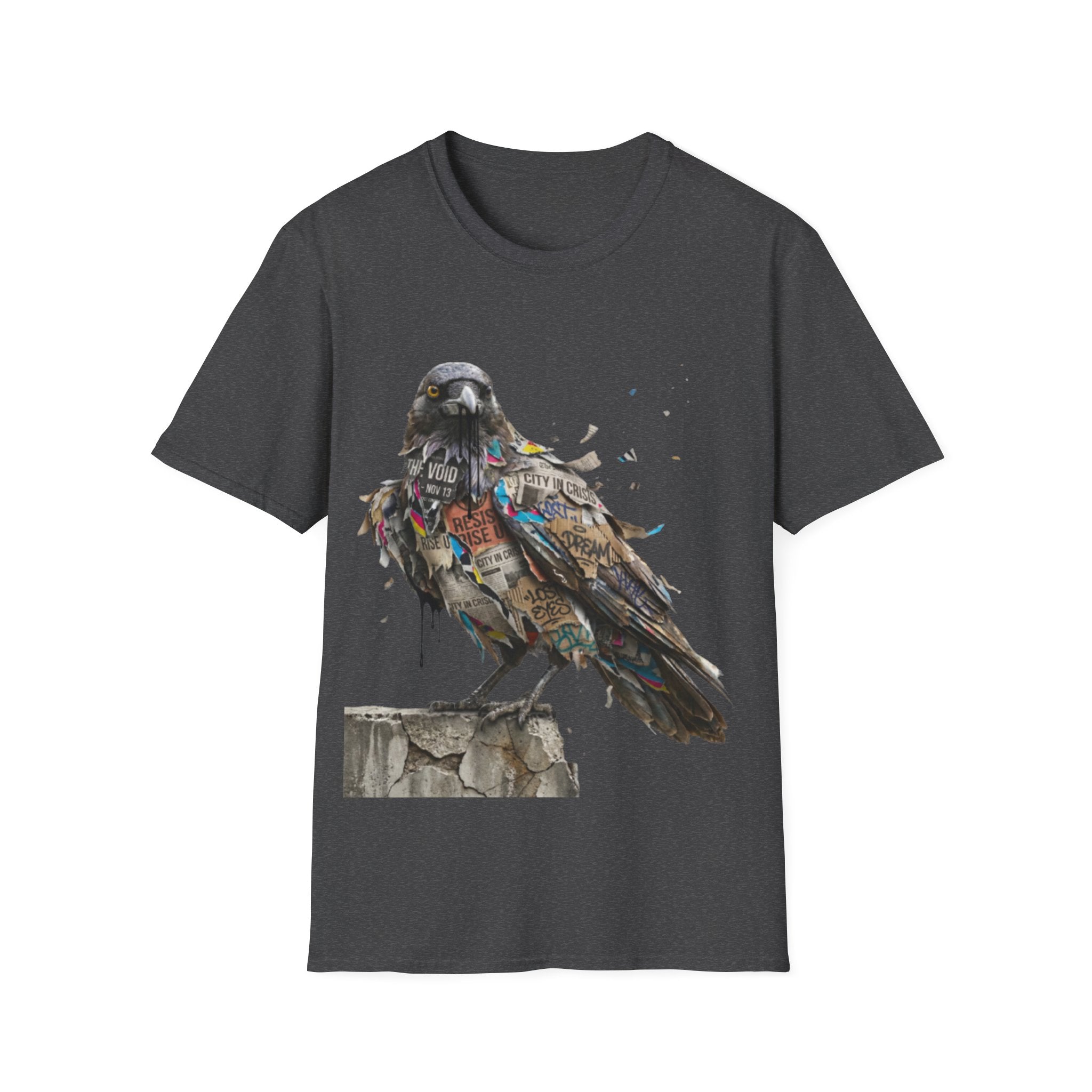 Urban Rebel Crow T-Shirt - Trendy Streetwear Style