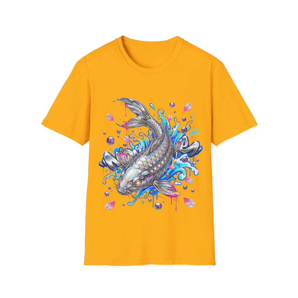 Trendy Holographic Koi T-Shirt for Urban Streetwear