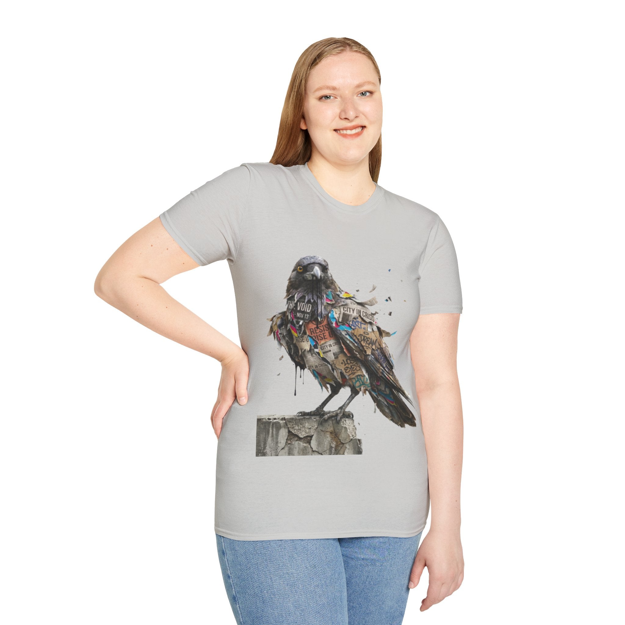 Urban Rebel Crow T-Shirt - Trendy Streetwear Style