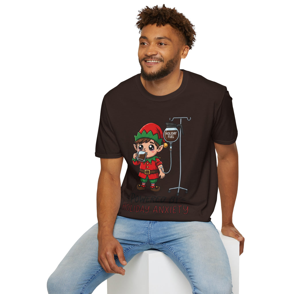 Christmas T-Shirt: Powerd by Holiday Anxiety