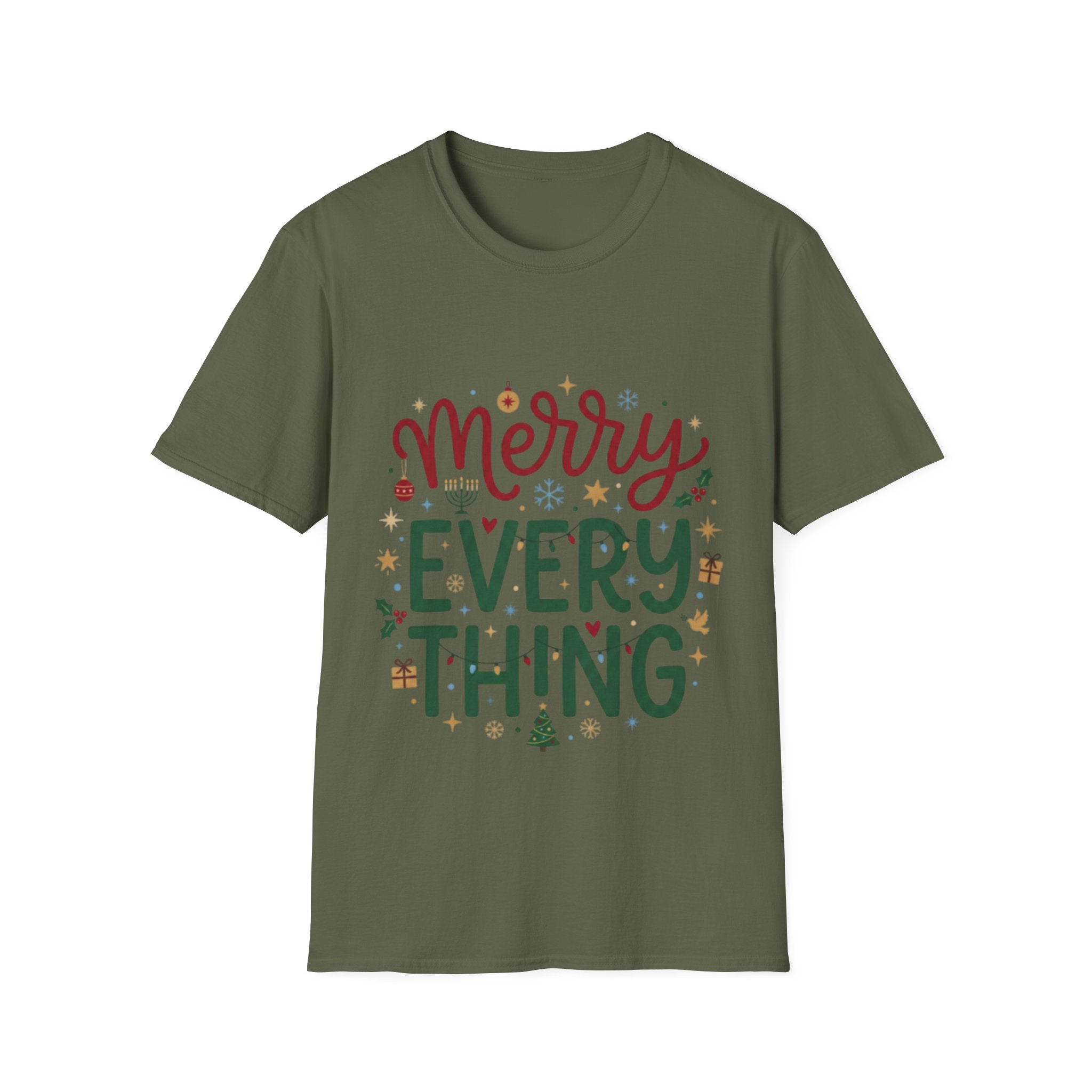 Trendy 'Merry Everything' Holiday T-Shirt