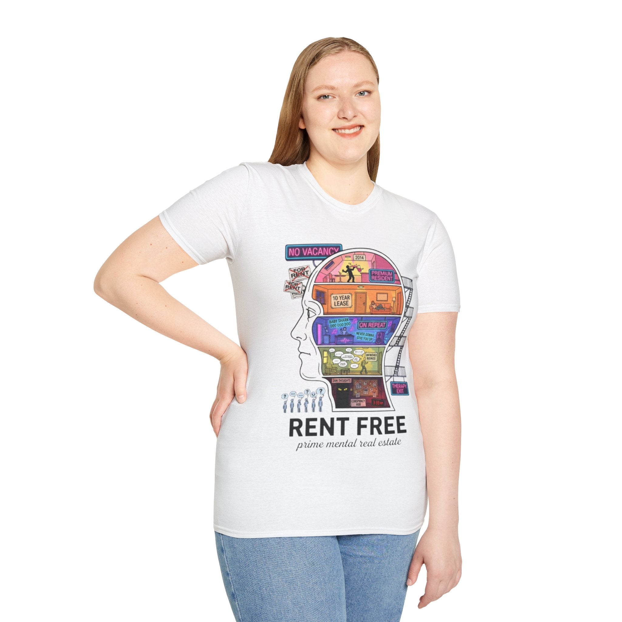 Rent Free Urban Tee - Trendy Streetwear Design