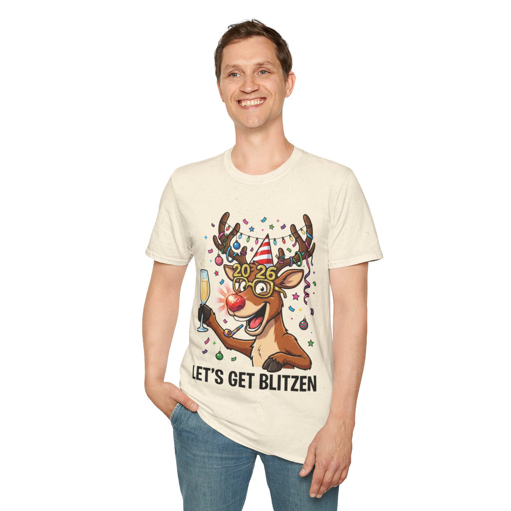 Party Reindeer 2026 T-shirt | Funny New Year Graphic Tee