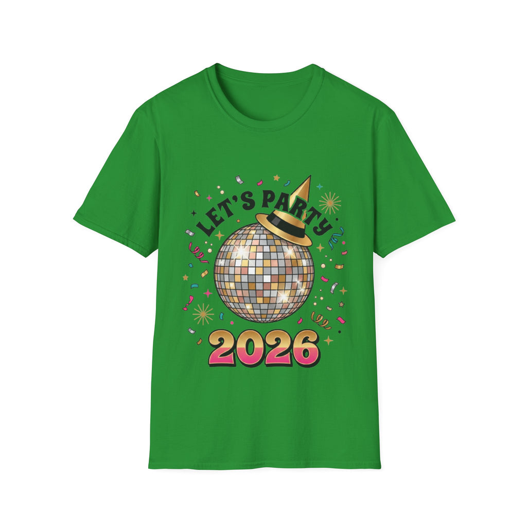 Trendy Let's Party 2026 Disco Ball Tee