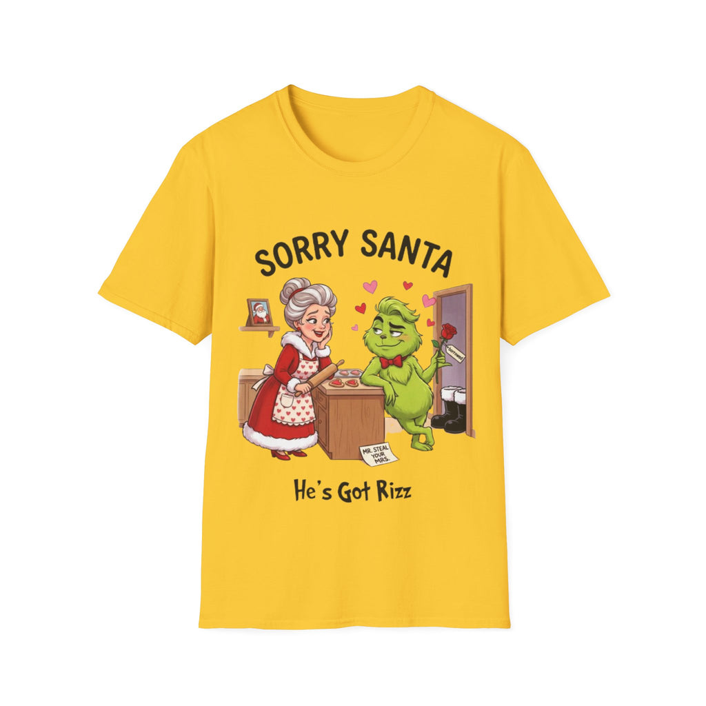 Grinch Rizz T-shirt | Funny Mrs. Claus Christmas Tee