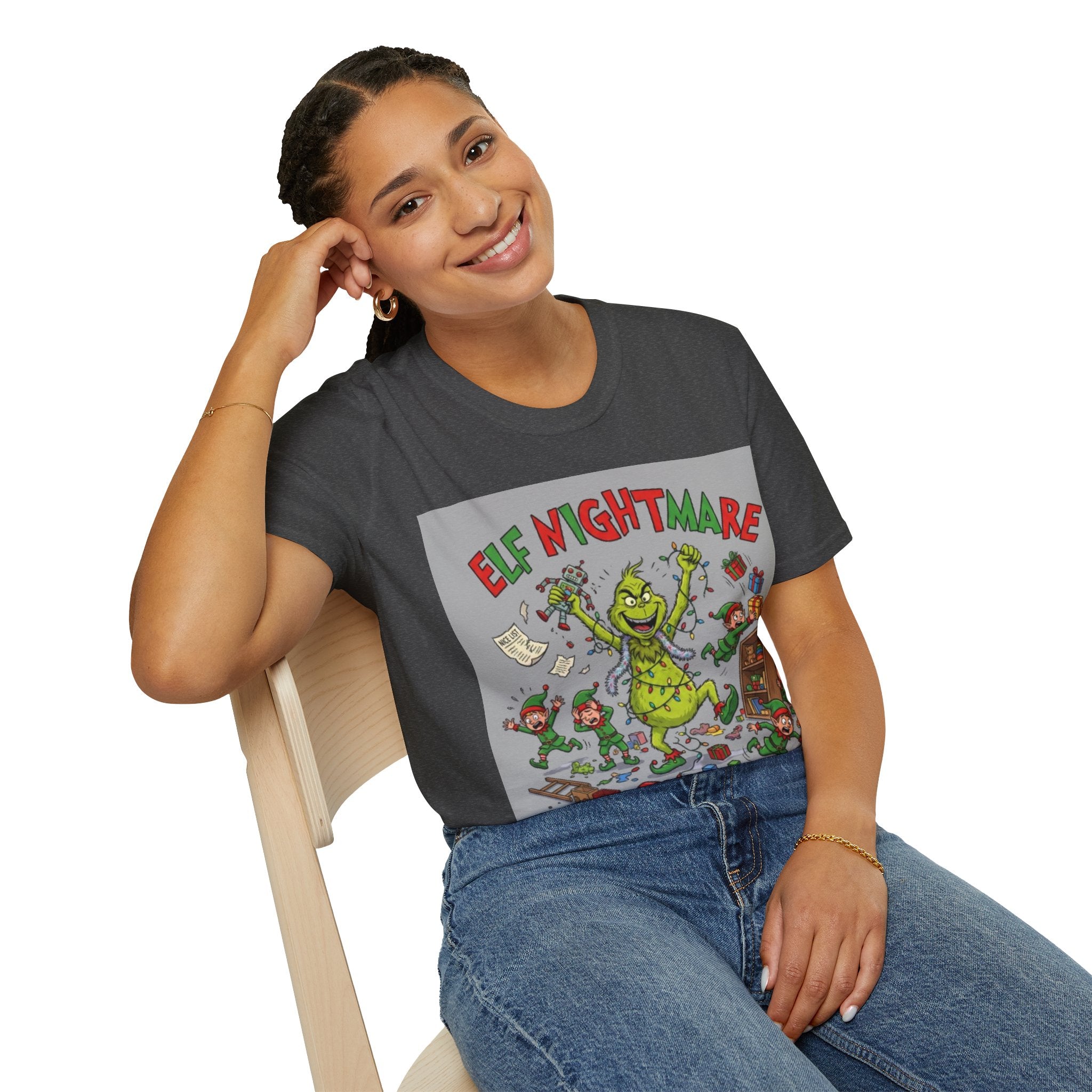 Grinch Elf Nightmare Tee | Funny Grinch Christmas Chaos T-shirt