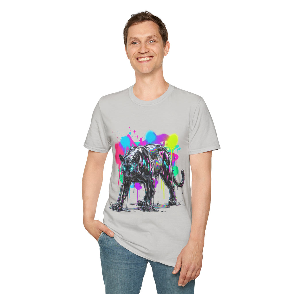 Neon Panther Streetwear Tee - Urban Trendy Vibes