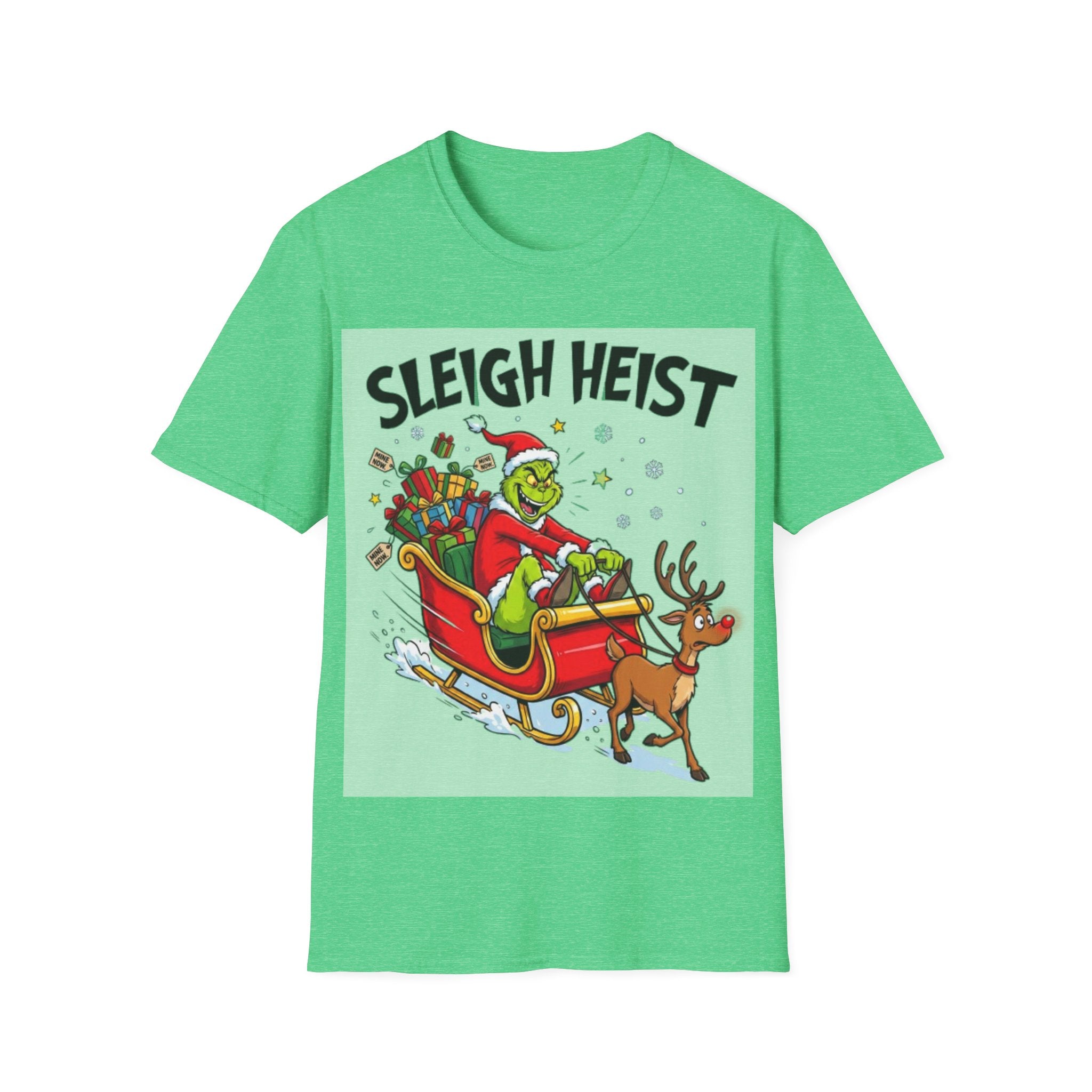 Grinch Sleigh Heist Tee | Funny Grinch Christmas Chaos T-shirt