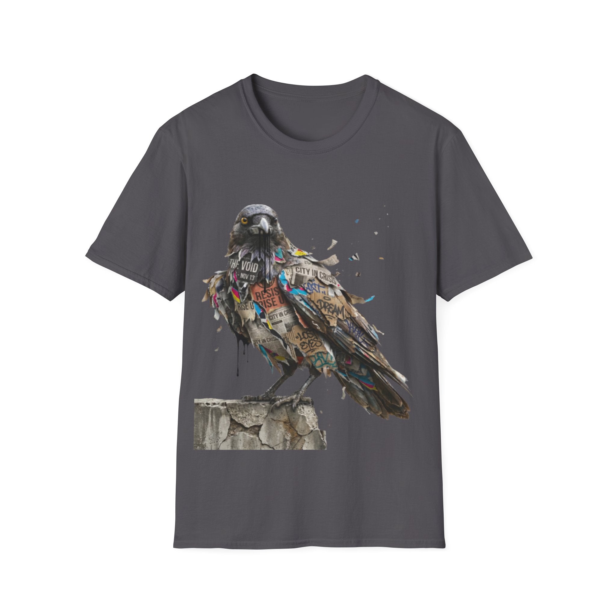Urban Rebel Crow T-Shirt - Trendy Streetwear Style