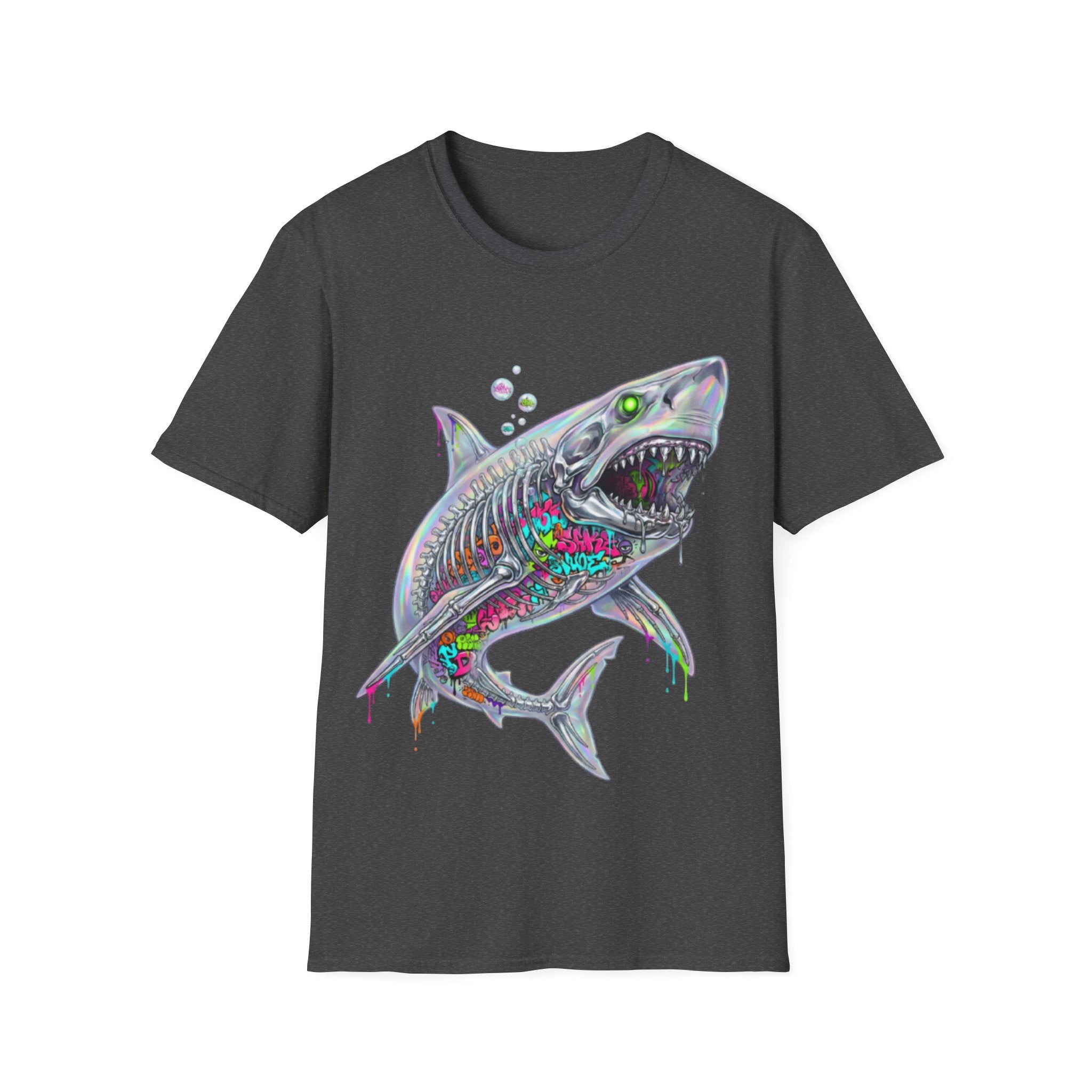 Iridescent Shark Streetwear T-Shirt - Urban Style
