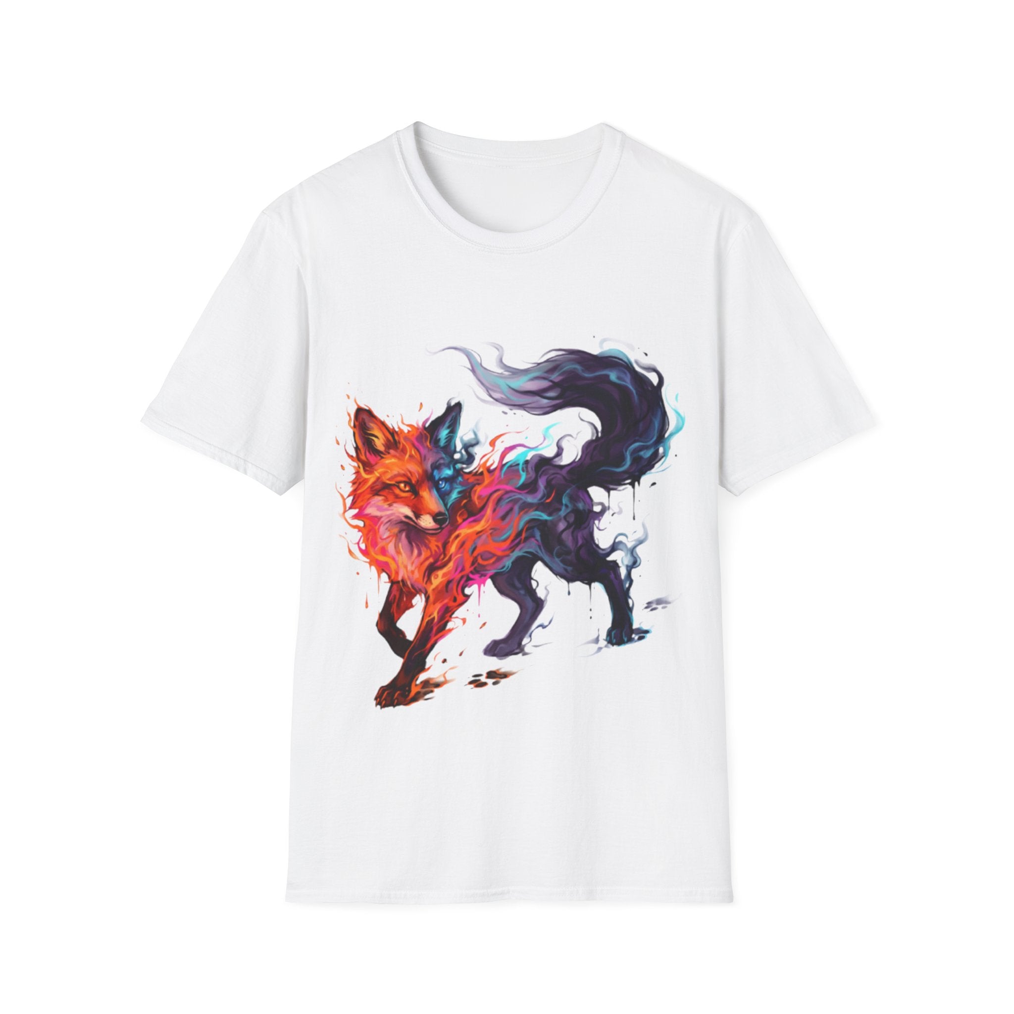 Urban Fox Flame T-Shirt - Trendy Streetwear Design