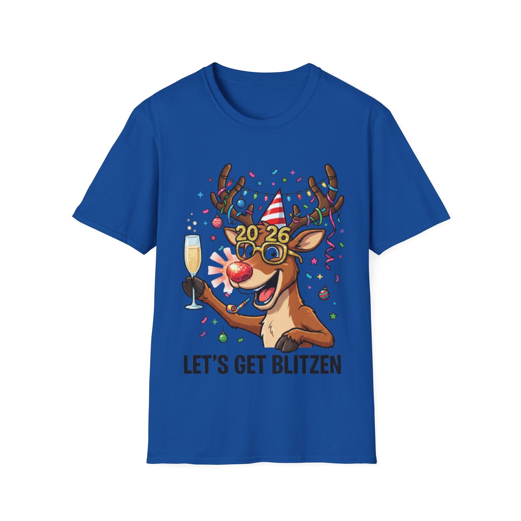 Trendy 2026 Reindeer Party Tee for Urban Style
