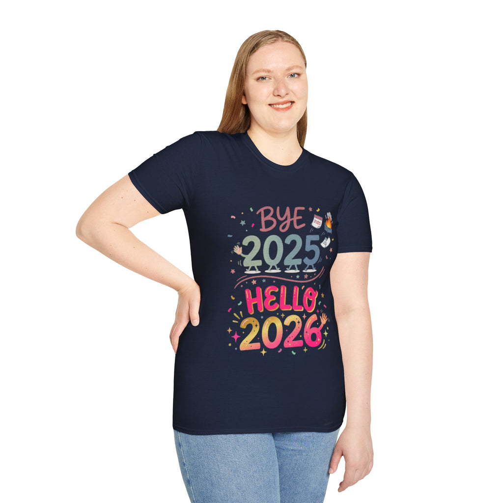 Trendy Urban Bye 2025 Hello 2026 T-Shirt