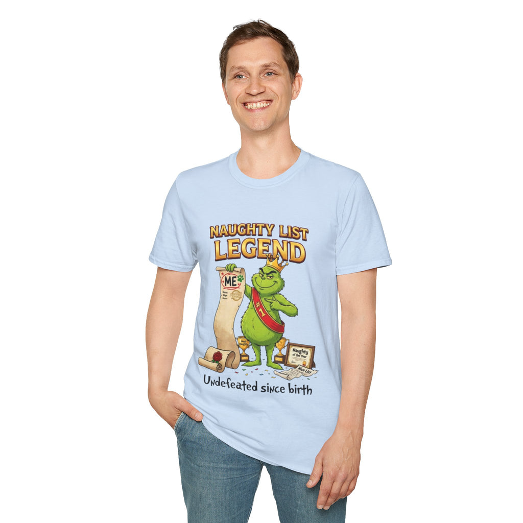 Naughty List Legend Tee | Funny Grinch Christmas T-shirt