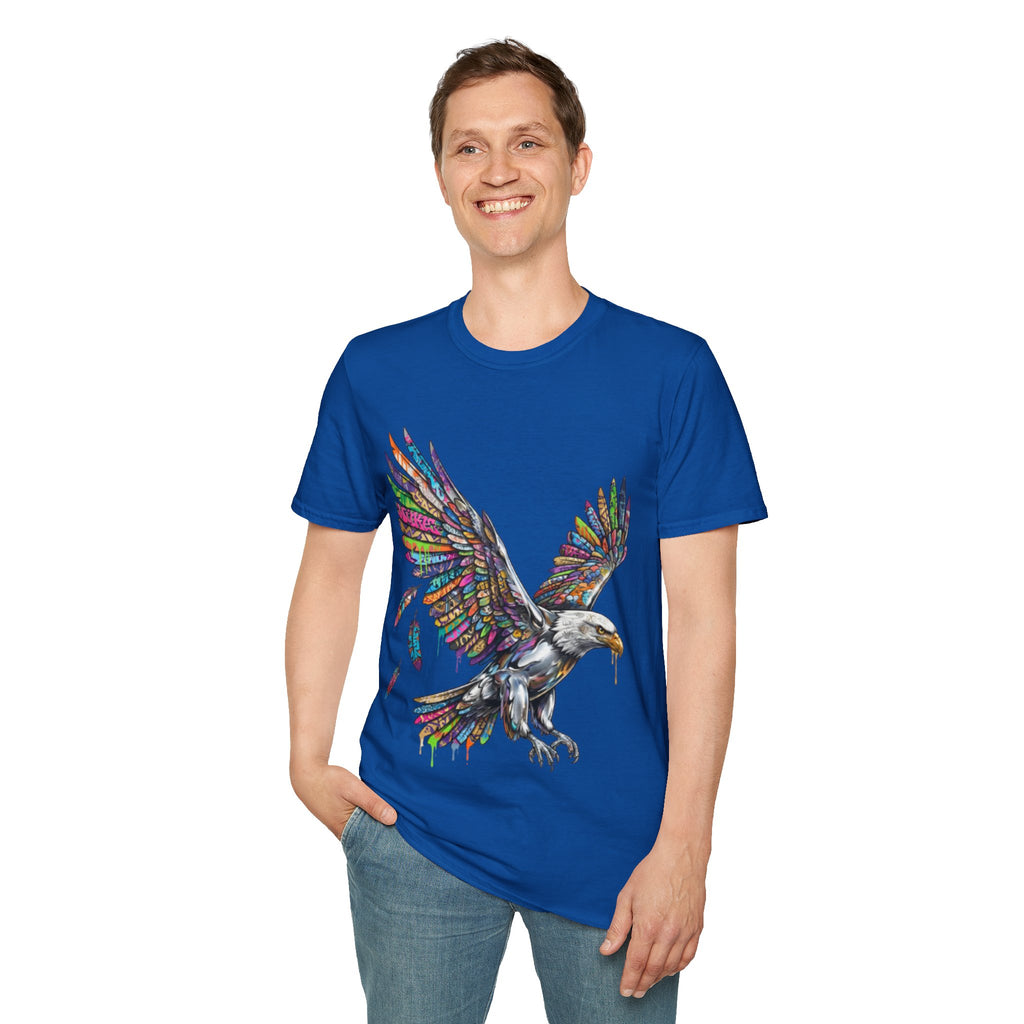 Vibrant Urban Eagle T-Shirt - Bold Streetwear Design
