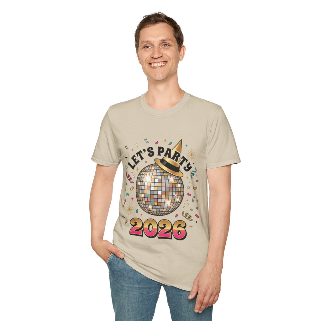 Trendy Let's Party 2026 Disco Ball Tee