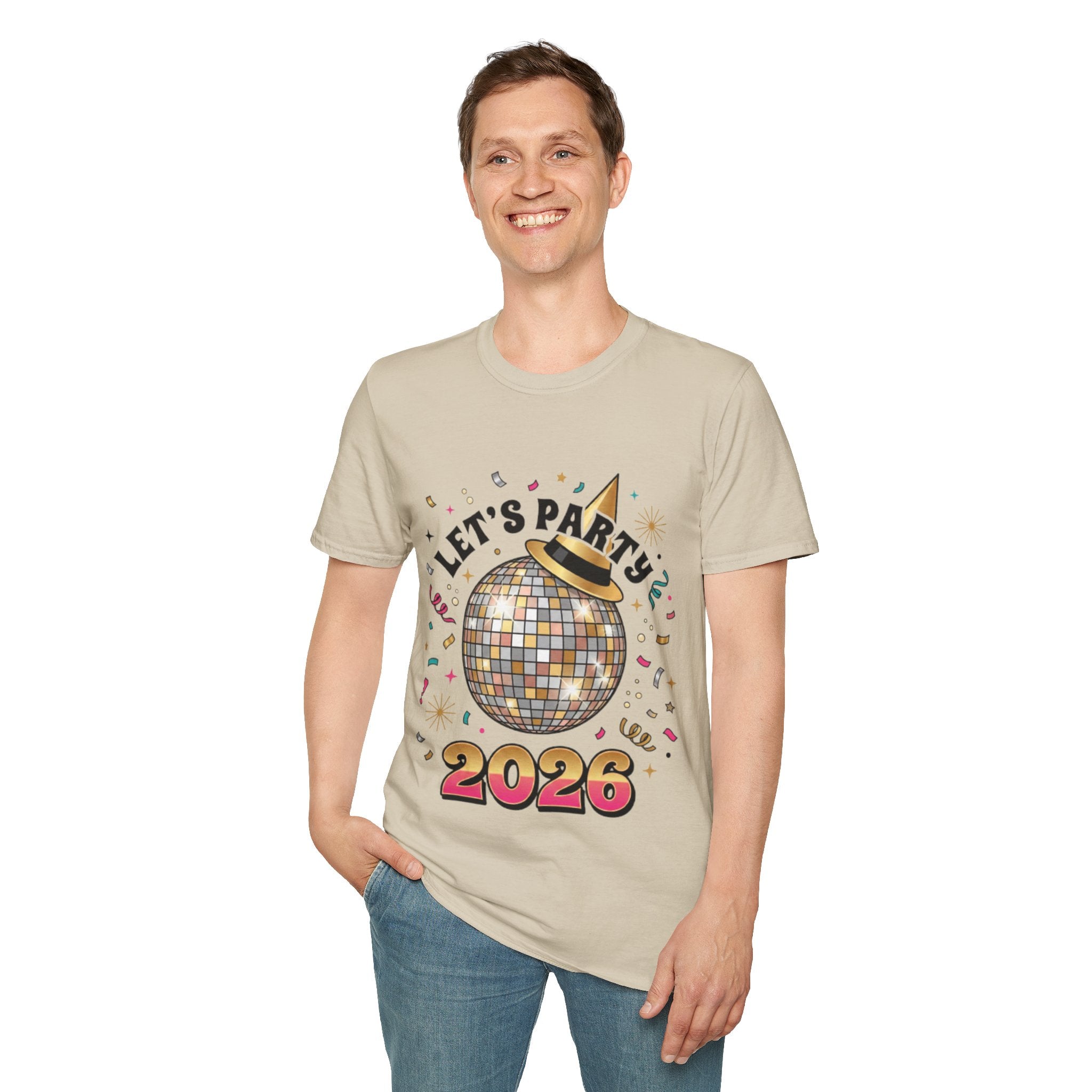 Trendy Let's Party 2026 Disco Ball Tee