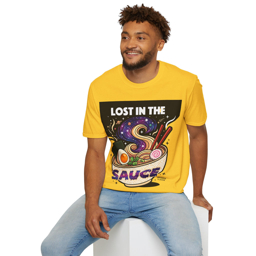 Lost in the Sauce Ramen Graphic Tee | Cosmic Noodle Bowl Streetwear Shirt