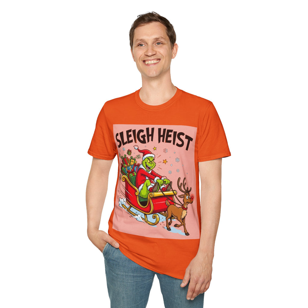 Grinch Sleigh Heist Tee | Funny Grinch Christmas Chaos T-shirt