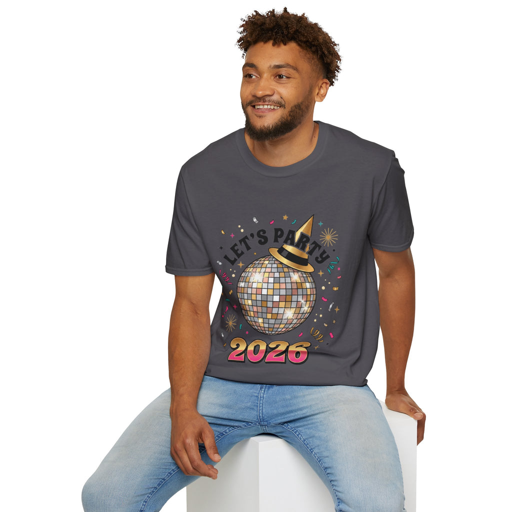 Trendy Let's Party 2026 Disco Ball Tee