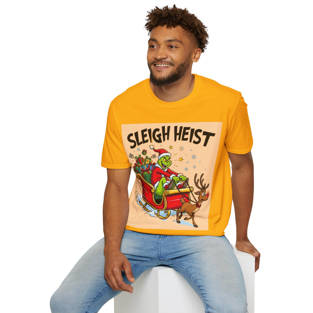 Grinch Sleigh Heist Tee | Funny Grinch Christmas Chaos T-shirt