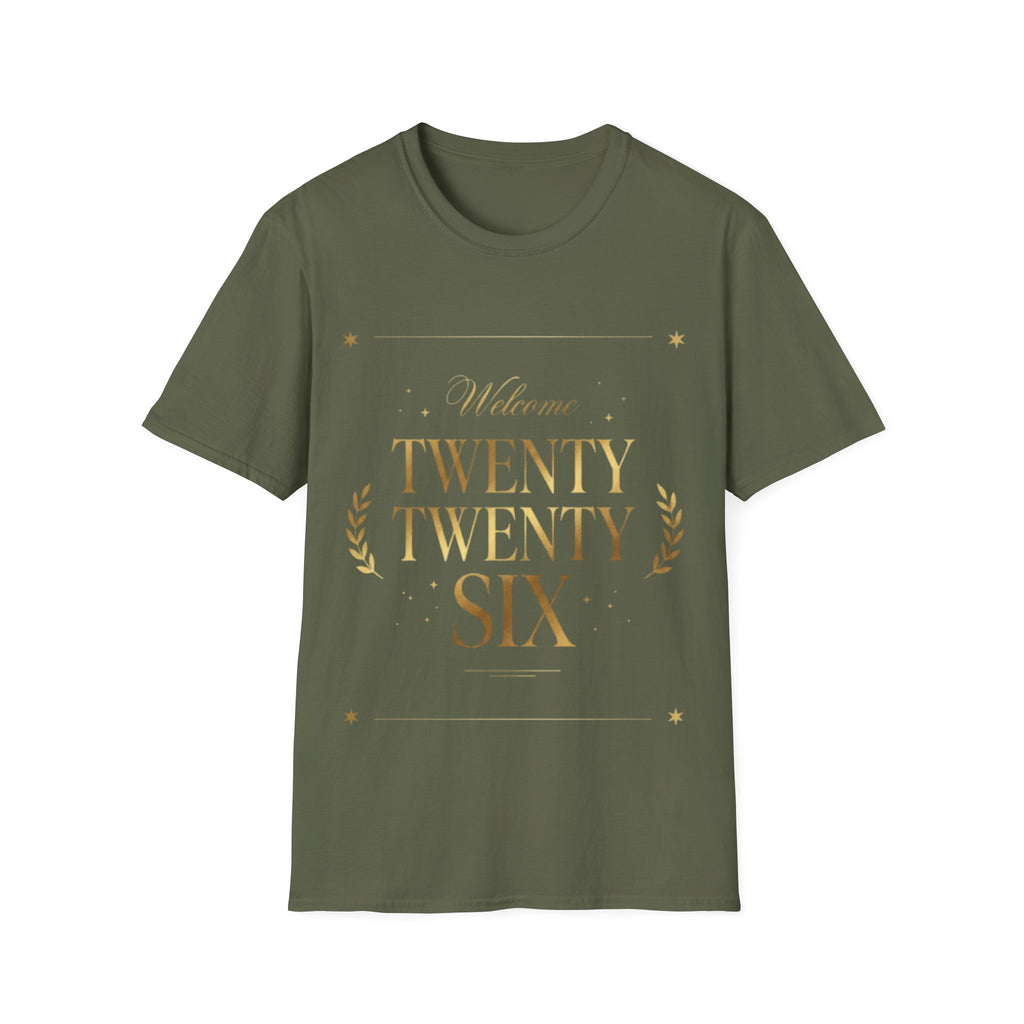 Trendy Urban 'Twenty Twenty Six' Gold Tee