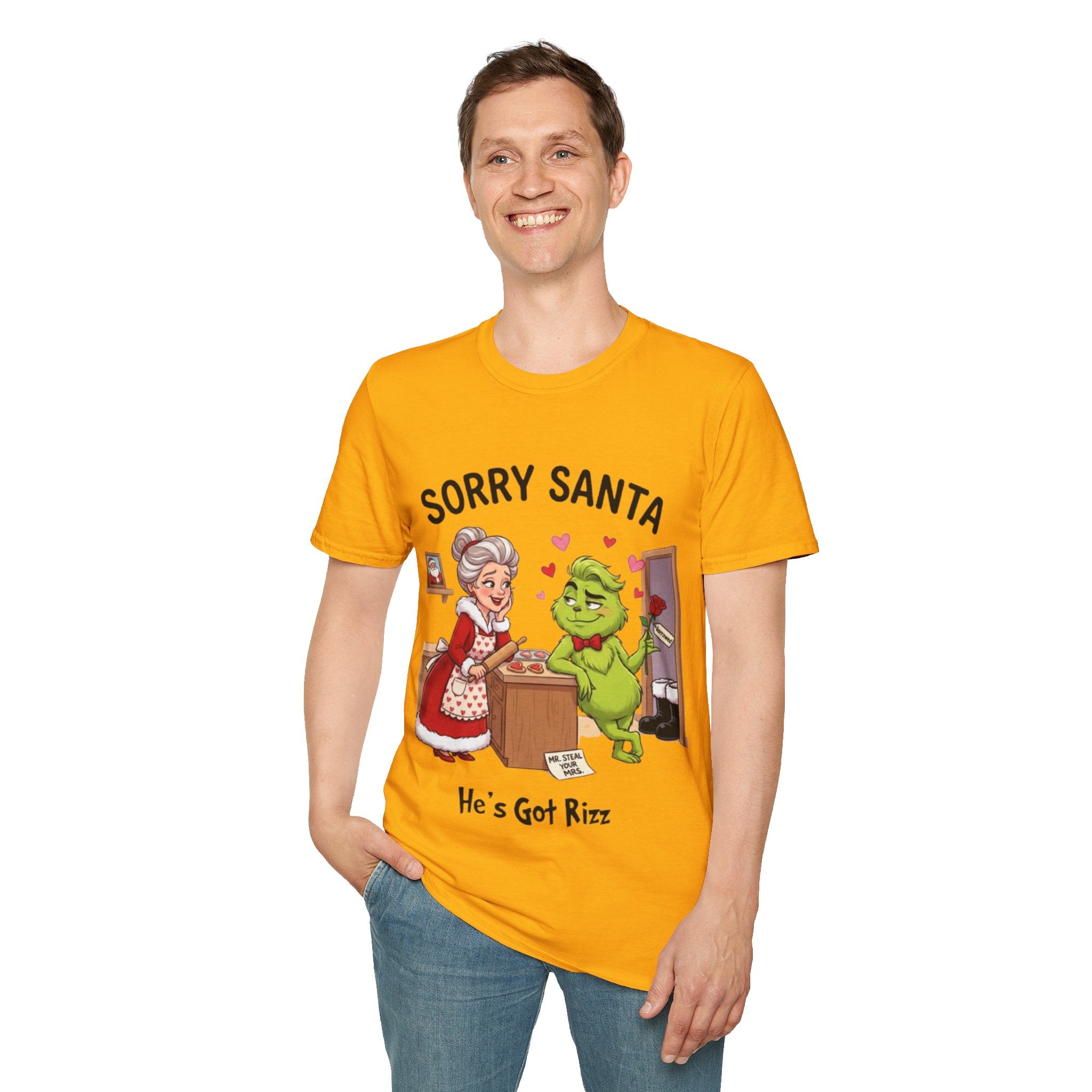 Grinch Rizz T-shirt | Funny Mrs. Claus Christmas Tee