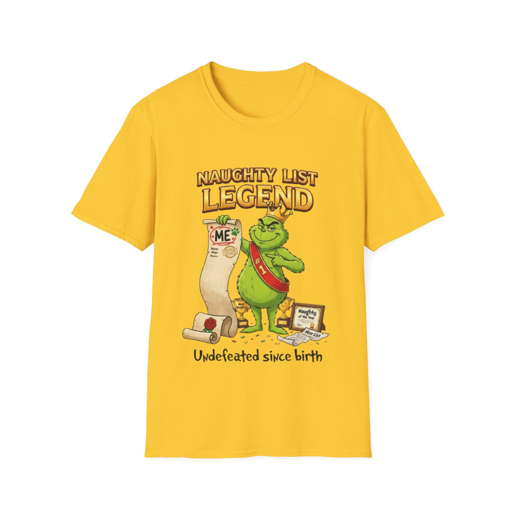 Naughty List Legend Tee | Funny Grinch Christmas T-shirt