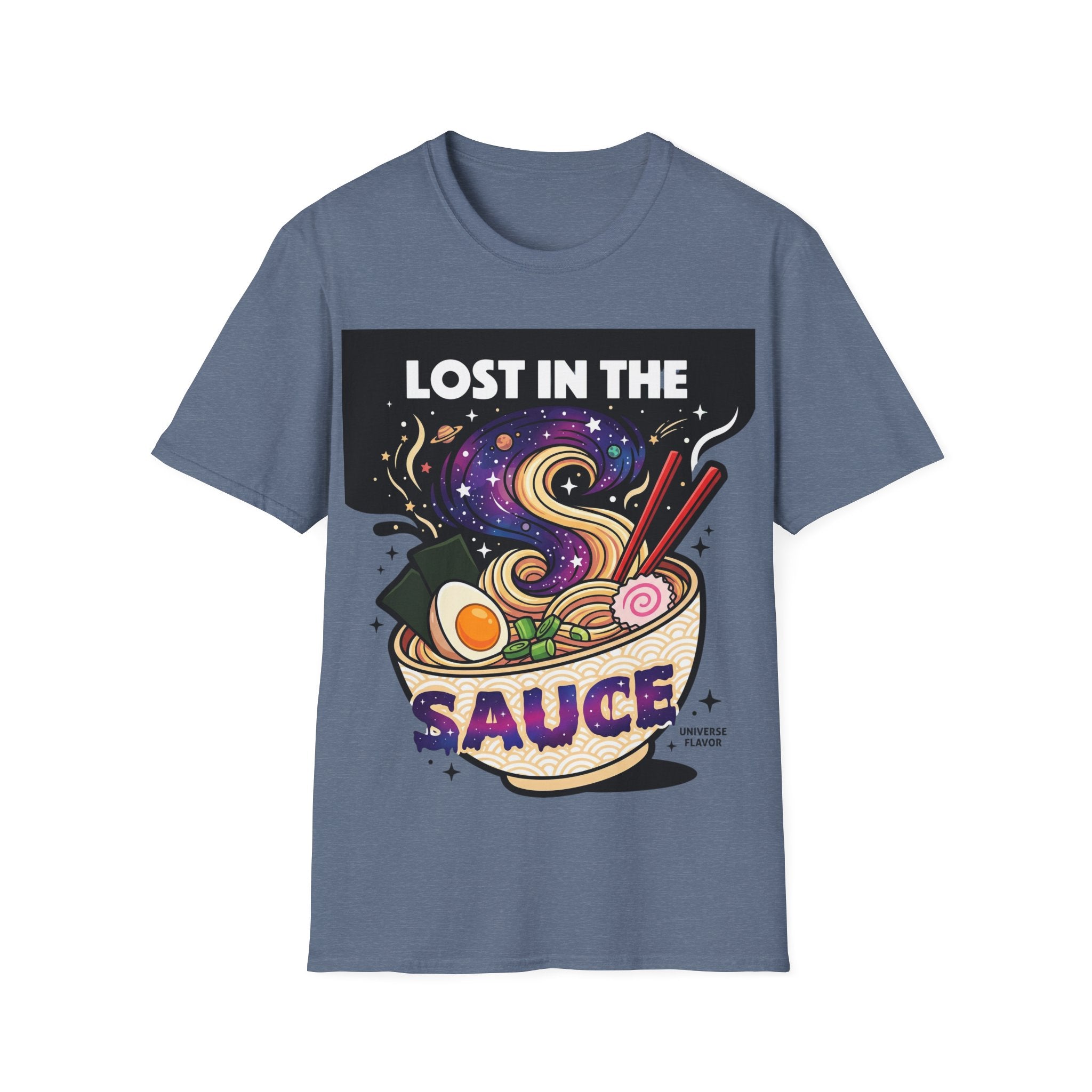 Lost in the Sauce Ramen Graphic Tee | Cosmic Noodle Bowl Streetwear Shirt