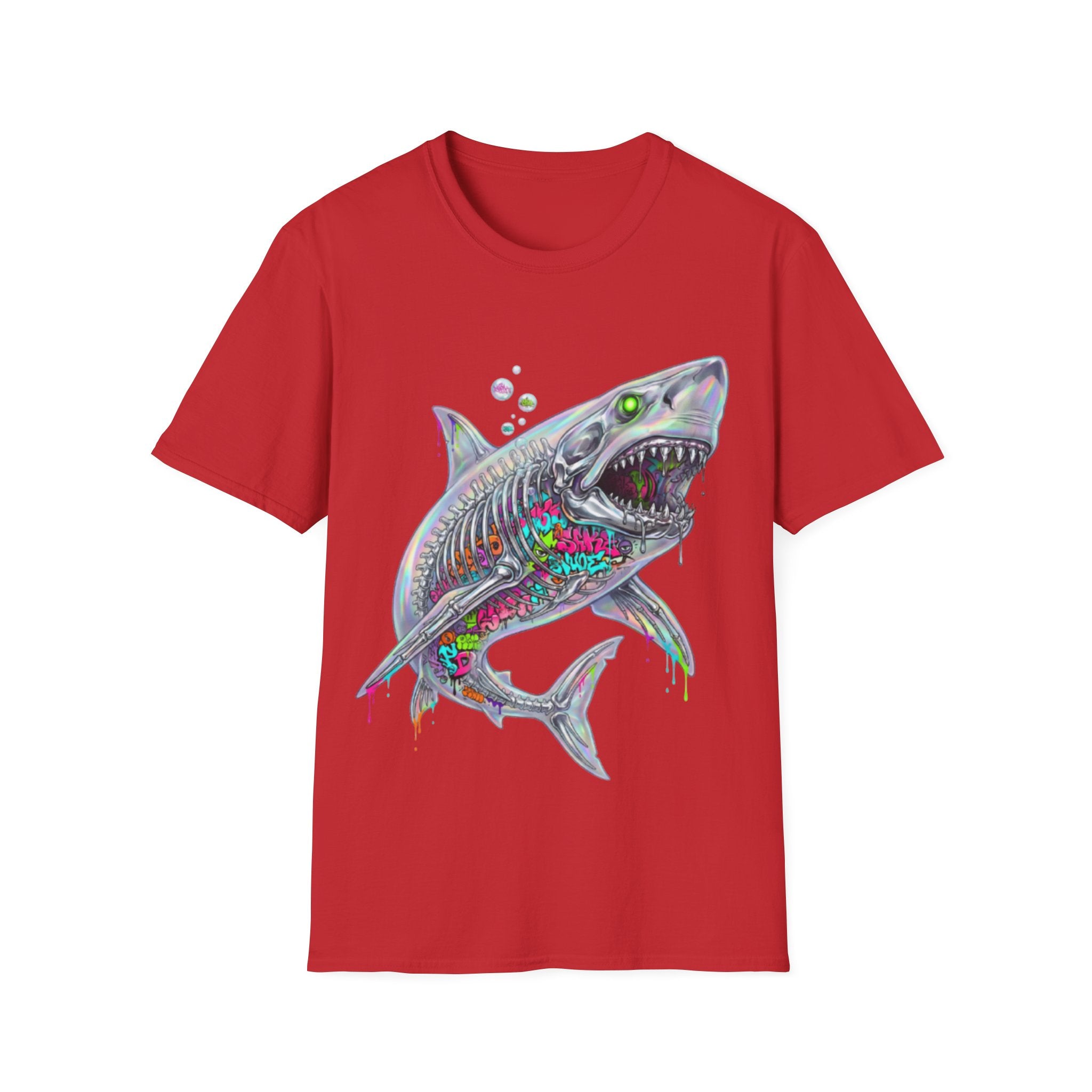 Iridescent Shark Streetwear T-Shirt - Urban Style
