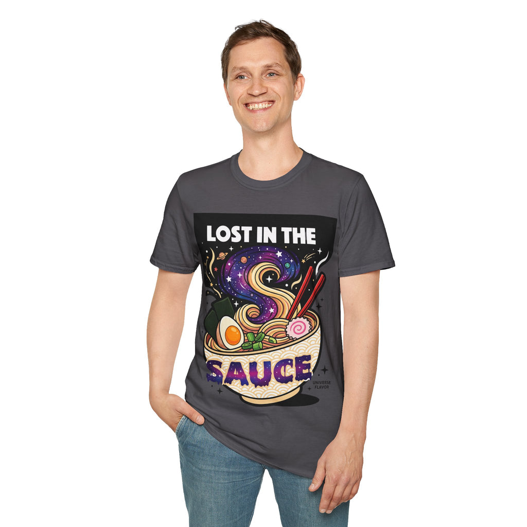 Lost in the Sauce Ramen Graphic Tee | Cosmic Noodle Bowl Streetwear Shirt