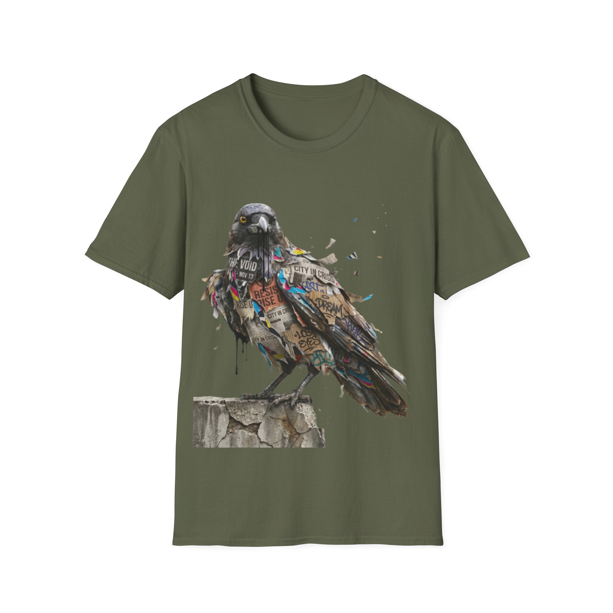 Urban Rebel Crow T-Shirt - Trendy Streetwear Style