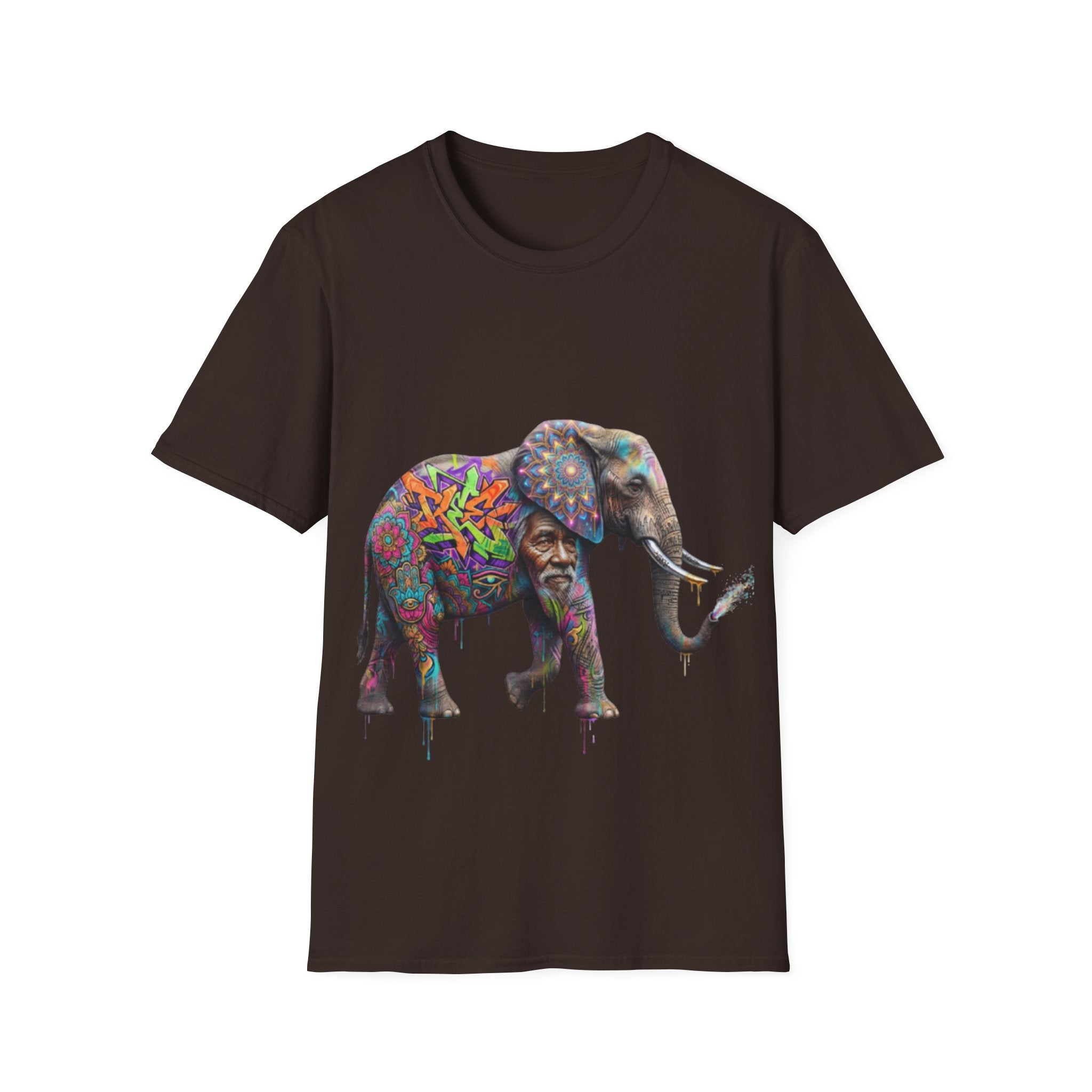 Vibrant Urban Elephant Streetwear Tee - Unisex