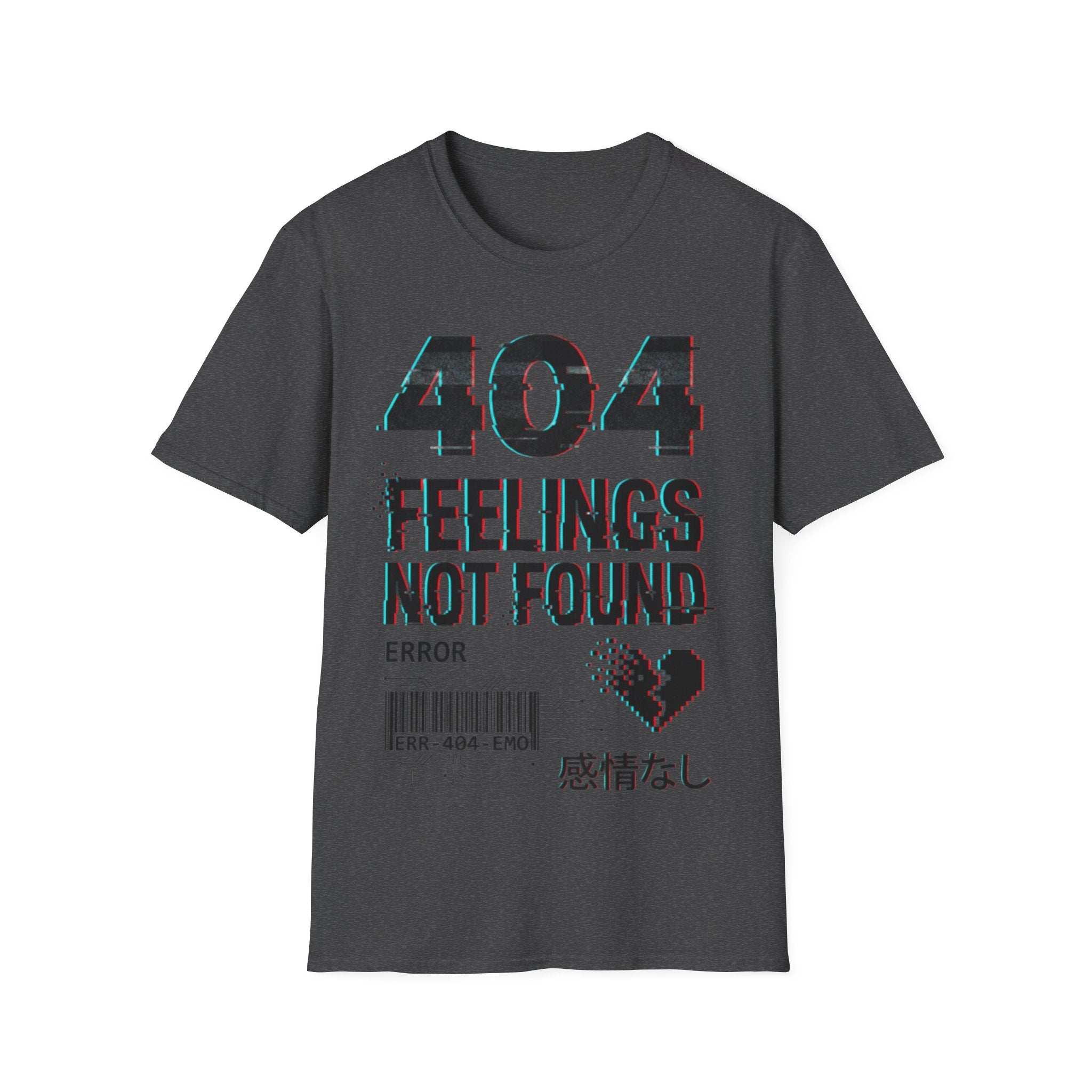 Urban Streetwear '404 Feelings' Glitch T-Shirt