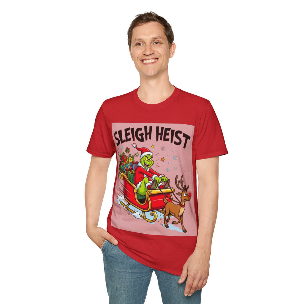 Grinch Sleigh Heist Tee | Funny Grinch Christmas Chaos T-shirt