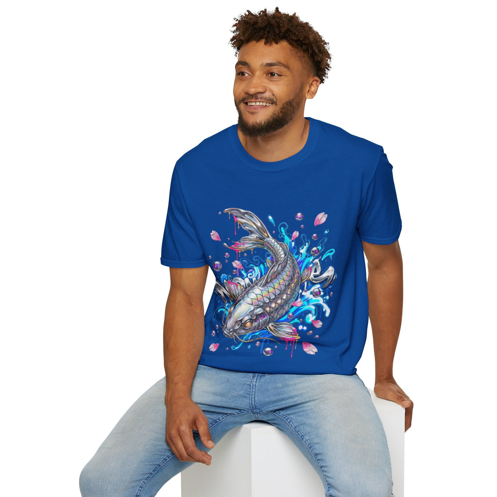 Trendy Holographic Koi T-Shirt for Urban Streetwear