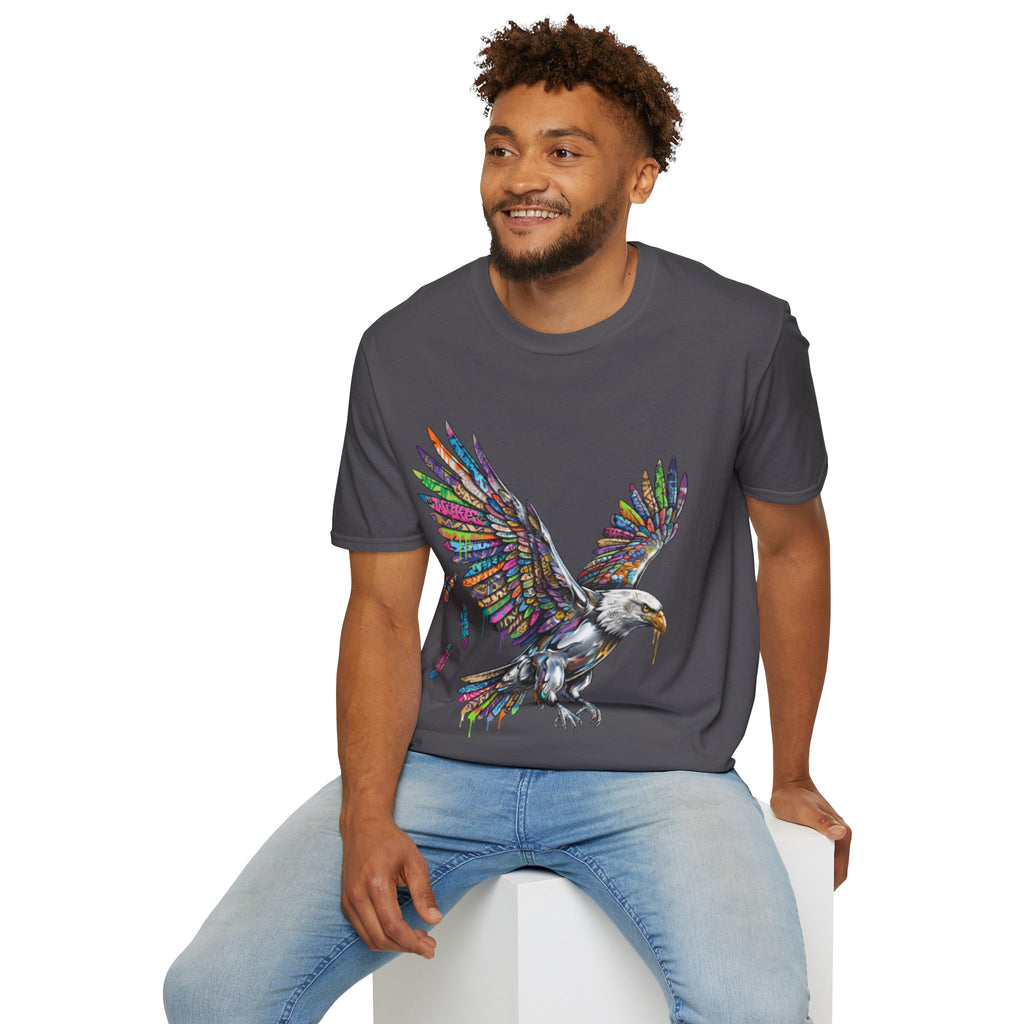 Vibrant Urban Eagle T-Shirt - Bold Streetwear Design
