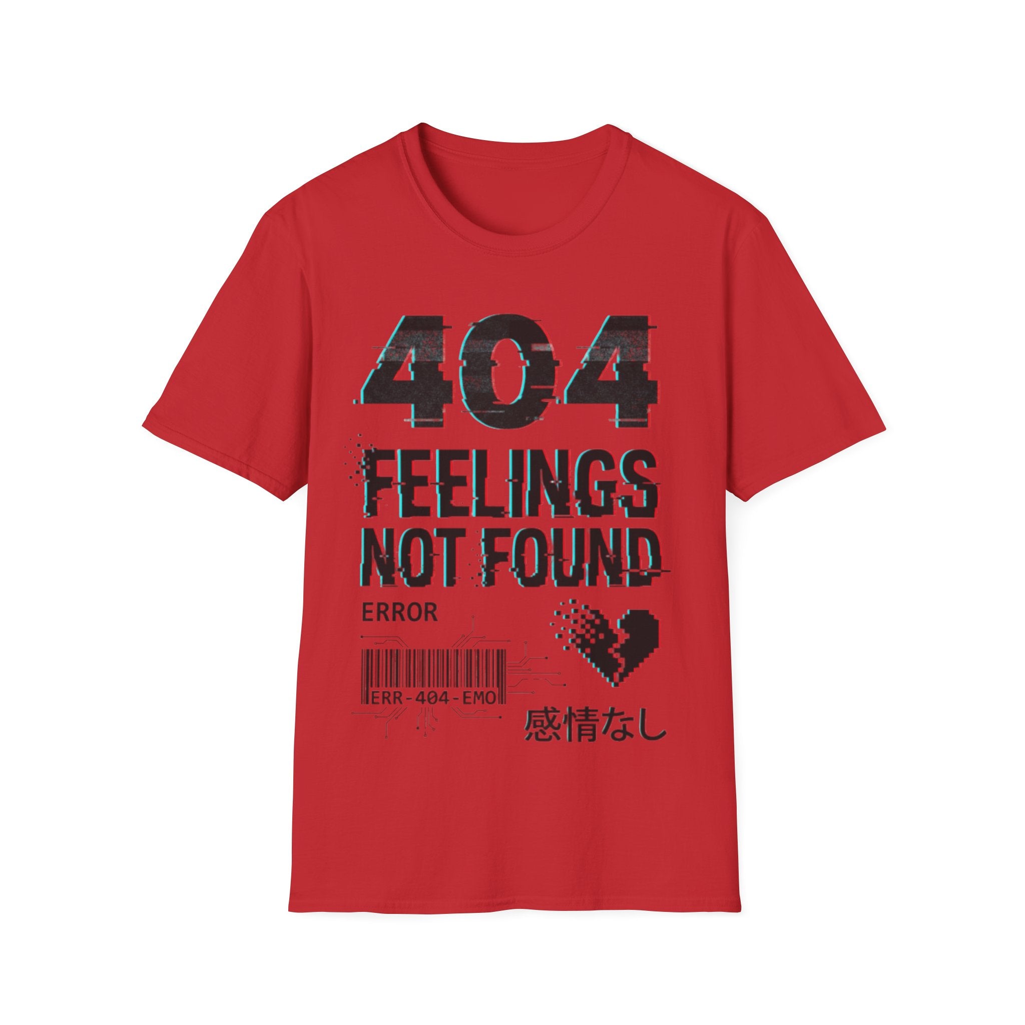 Urban Streetwear '404 Feelings' Glitch T-Shirt