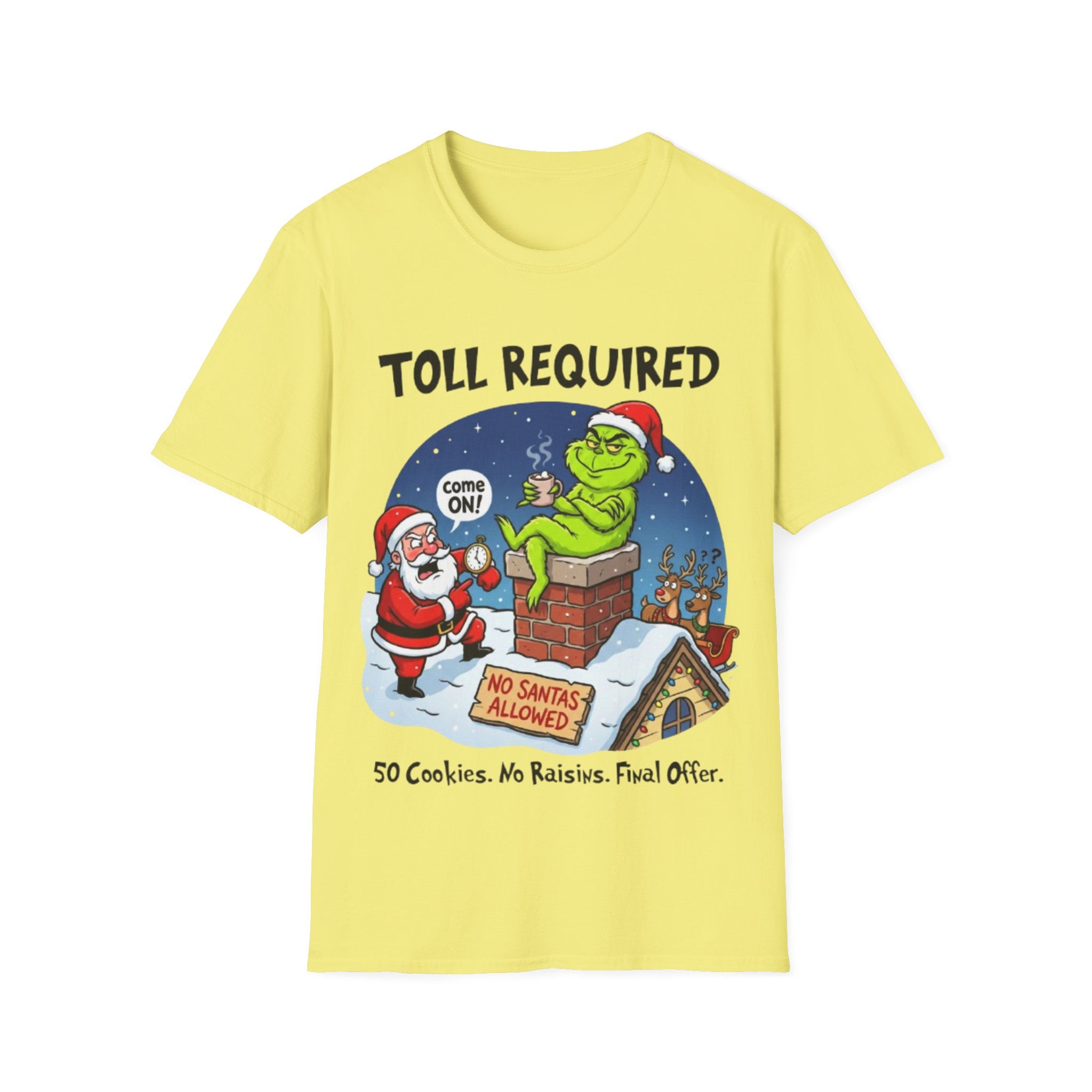 Santa Blocked by Grinch Tee | Funny Grinch Christmas T-shirt