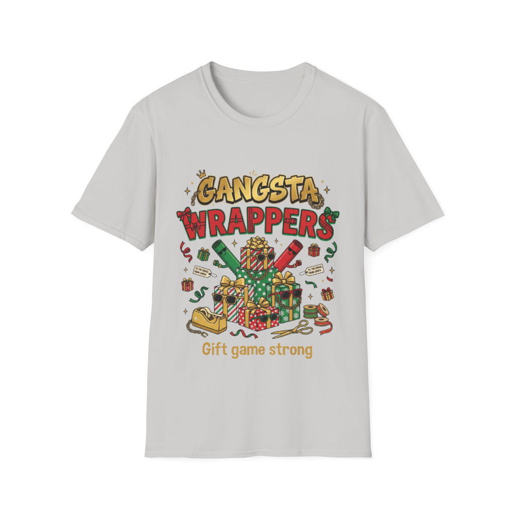 Gangsta Wrappers Crew T-shirt | Funny Christmas Matching Tee
