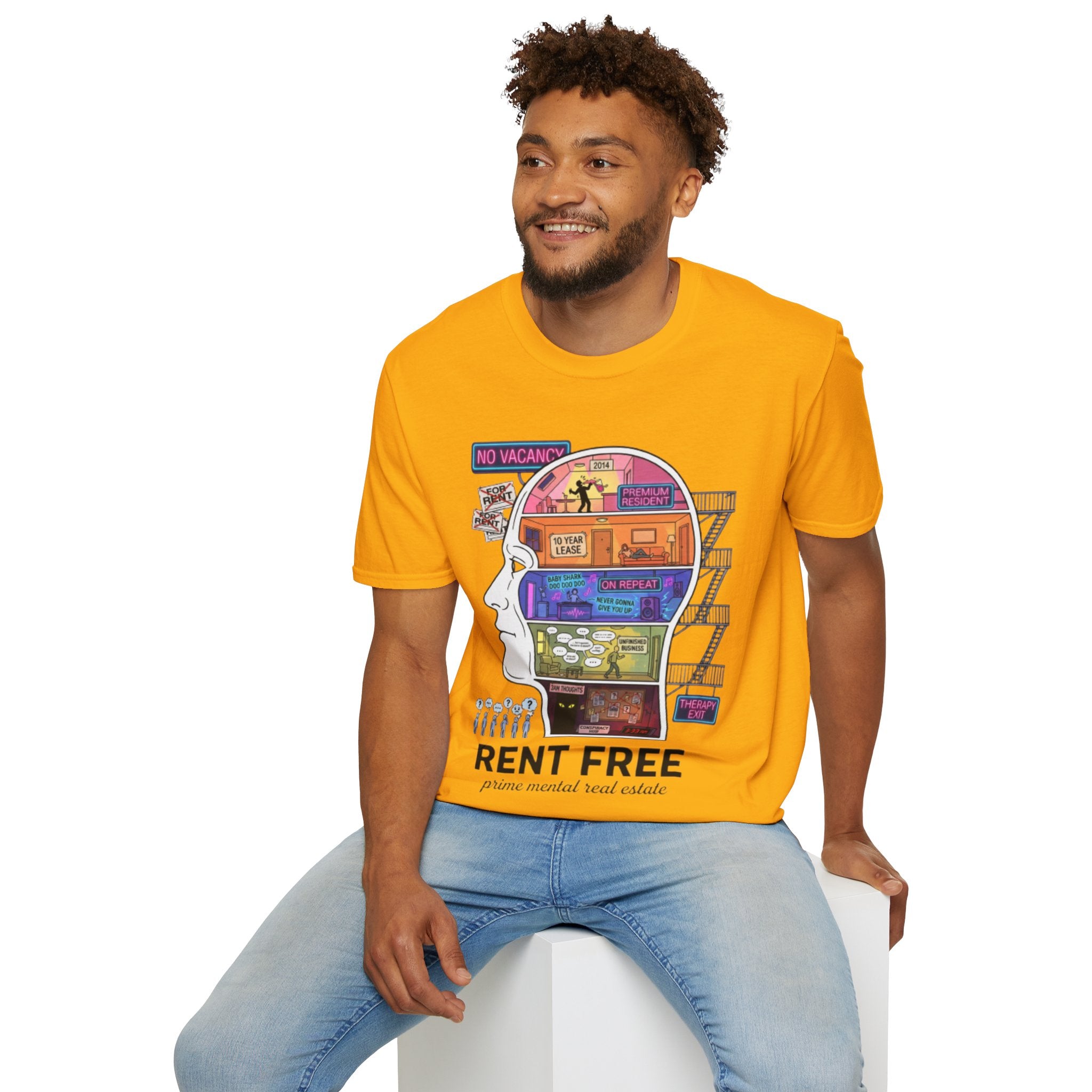 Rent Free Urban Tee - Trendy Streetwear Design