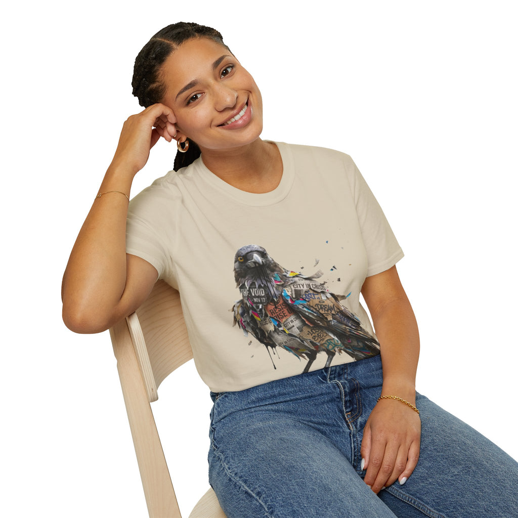 Urban Rebel Crow T-Shirt - Trendy Streetwear Style