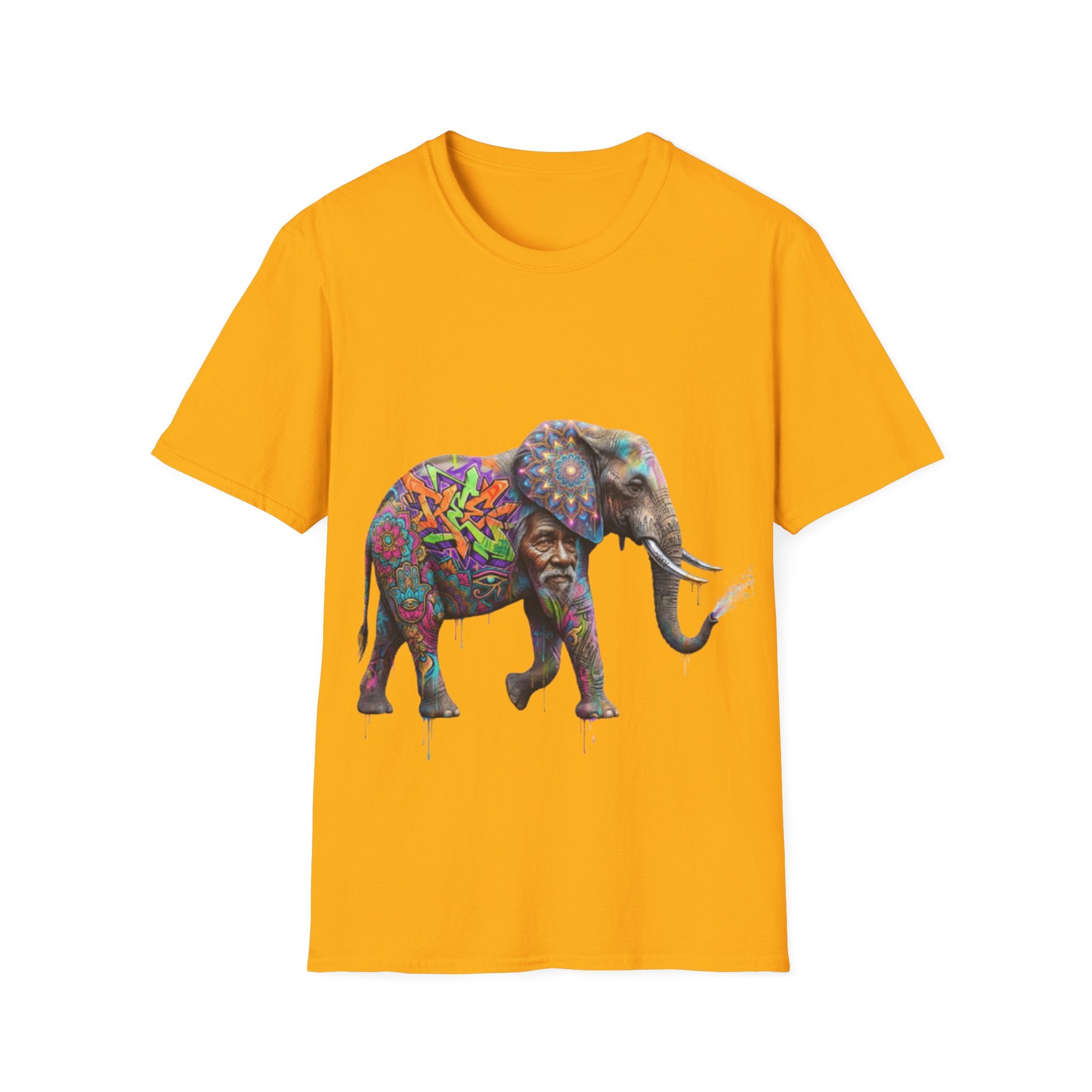 Vibrant Urban Elephant Streetwear Tee - Unisex