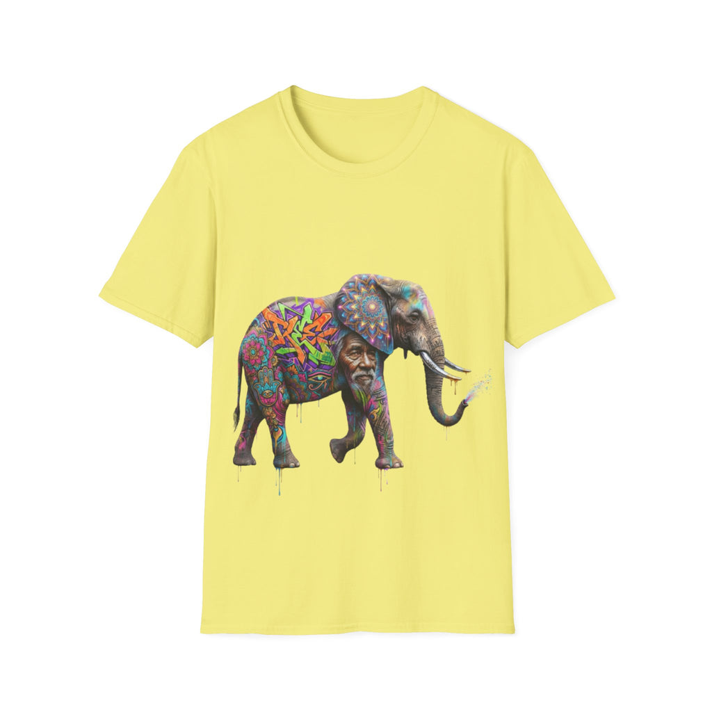 Vibrant Urban Elephant Streetwear Tee - Unisex