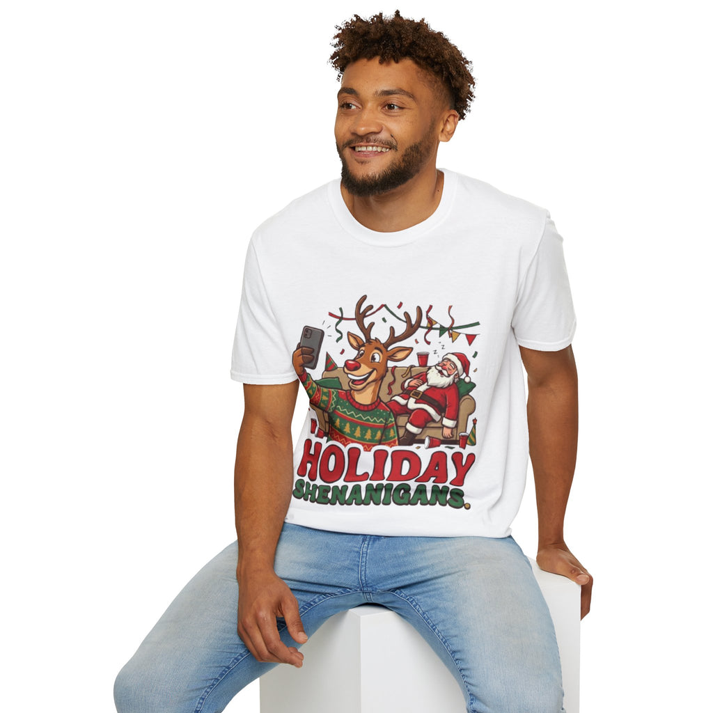 Holiday Shenanigans T-shirt | Funny Christmas Party Tee