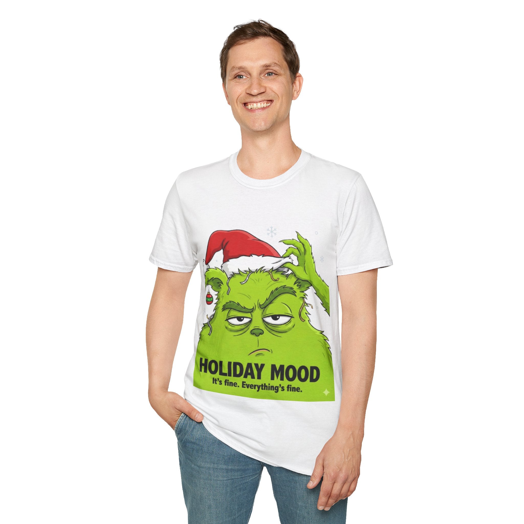 Grinch Holiday Mood T-shirt | Sarcastic Grinch Christmas Tee