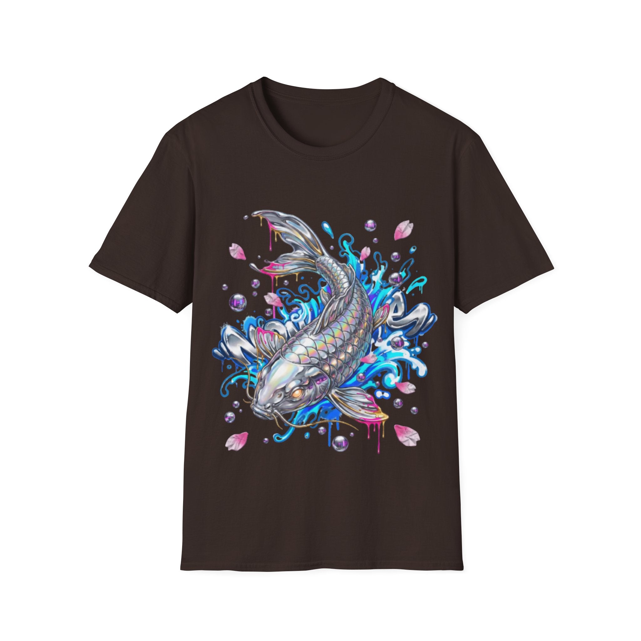 Trendy Holographic Koi T-Shirt for Urban Streetwear