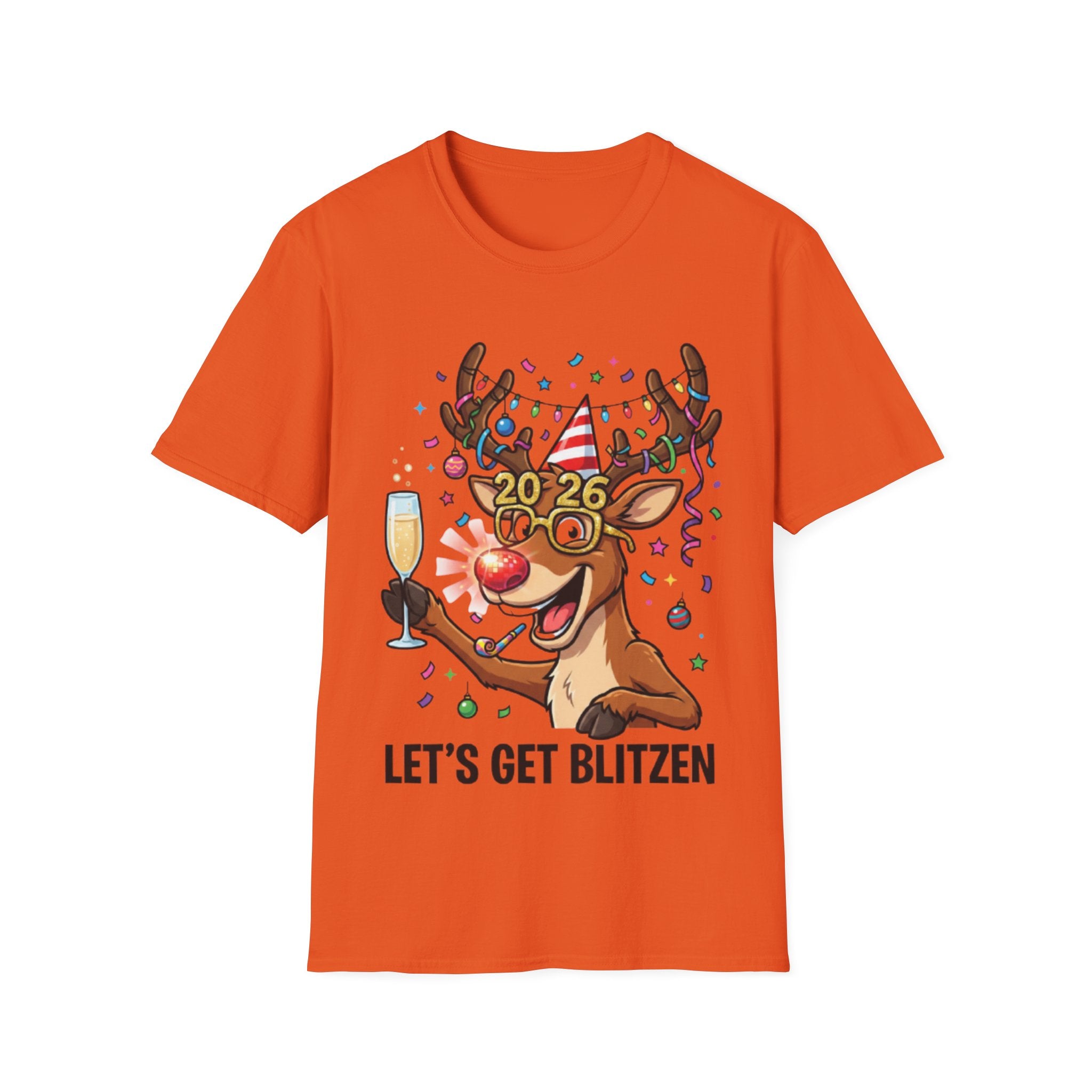 Trendy 2026 Reindeer Party Tee for Urban Style