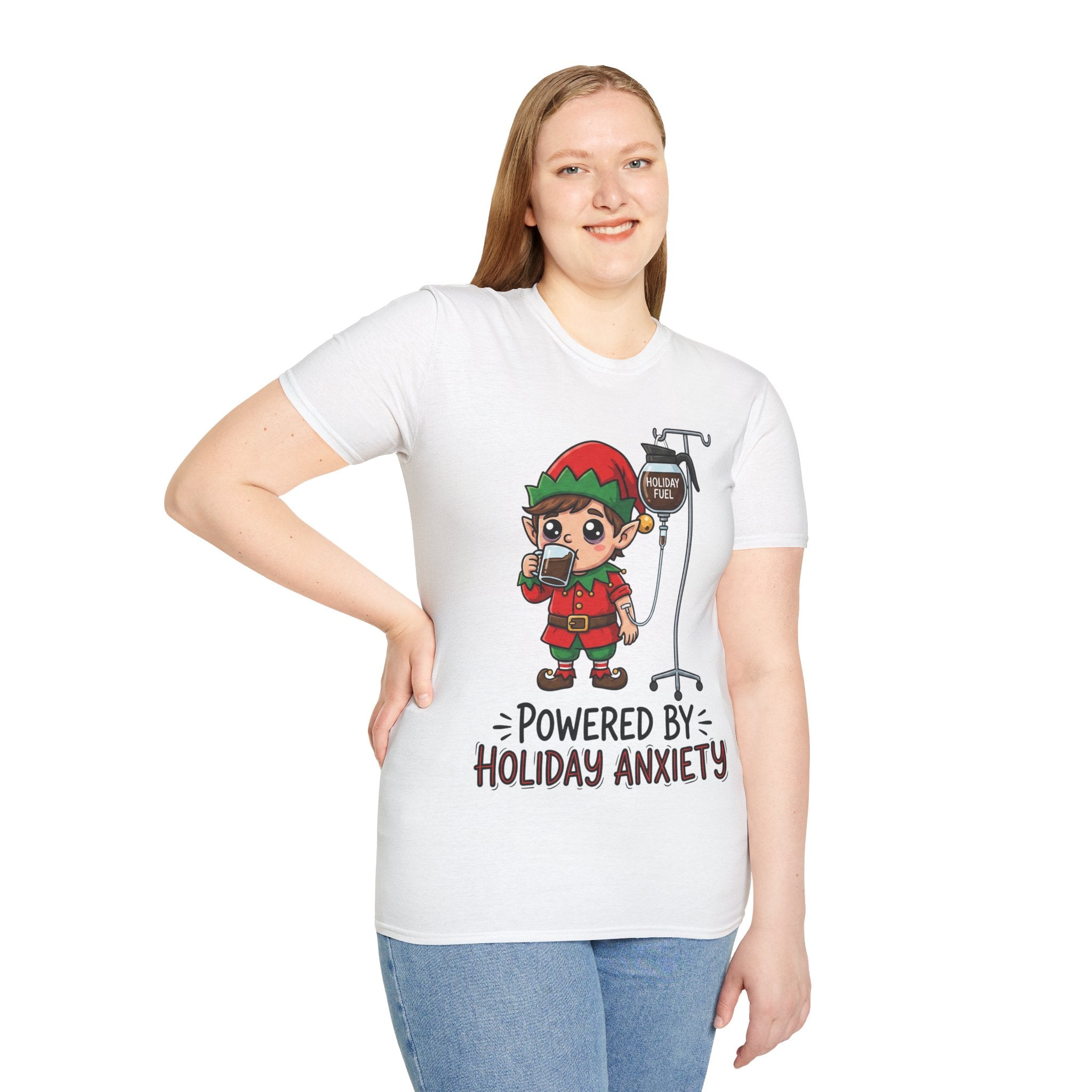 Christmas T-Shirt: Powerd by Holiday Anxiety